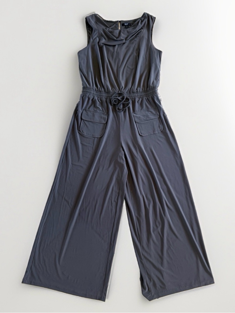 Simply Vera Vera Wang Army Green Cowl Neck Utility Jumpsuit Large